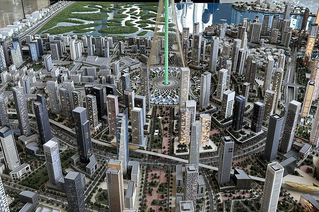 Maquette du master plan de Dubai Creek Harbour